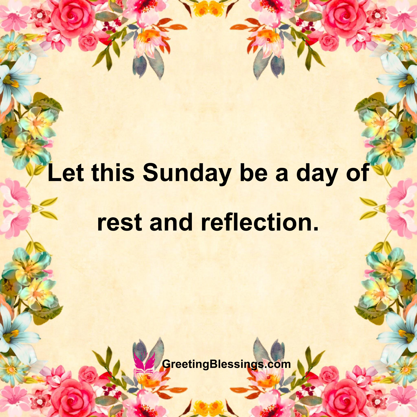 Rest and Reflection on Sunday