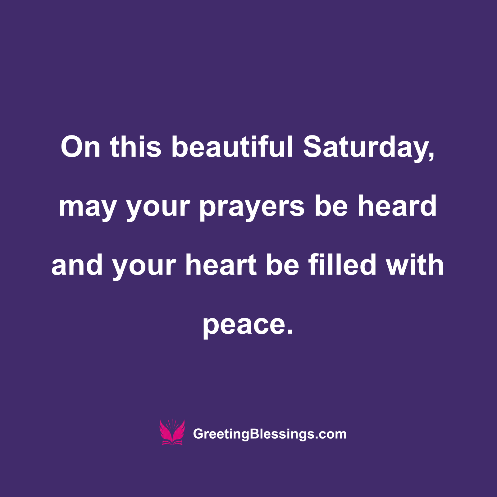 Saturday Prayers for Peace