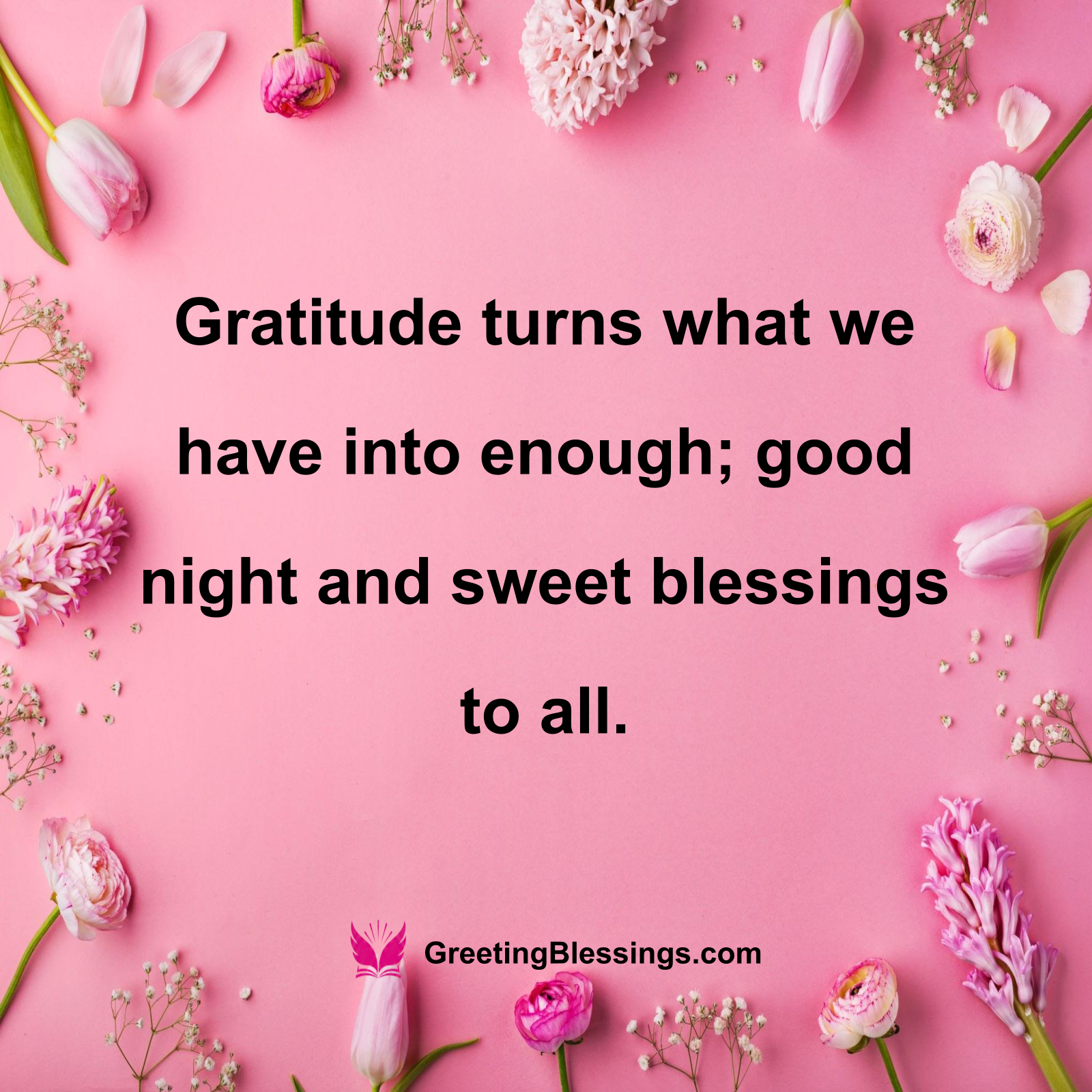 Thankful Good Night Blessings Image
